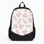 Cute bunny And Flowers Pattern Large Backpack