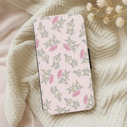 Cute bunny And Flowers Pattern Flip / Wallet Phone Case 5