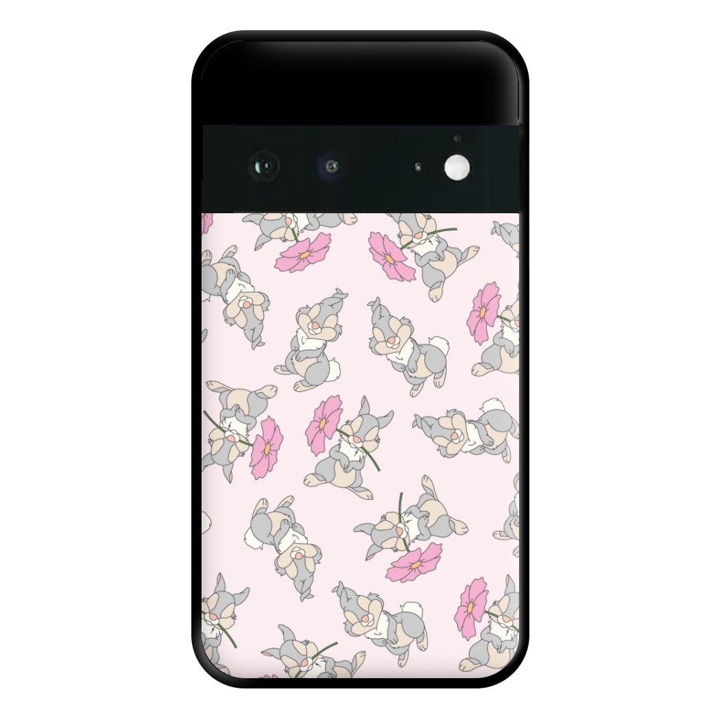 Cute bunny And Flowers Pattern Phone Case for Google Pixel 6a