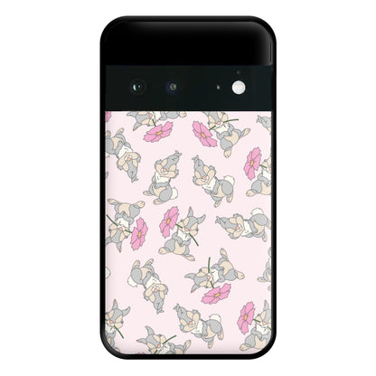 Cute bunny And Flowers Pattern Phone Case for Google Pixel 6a