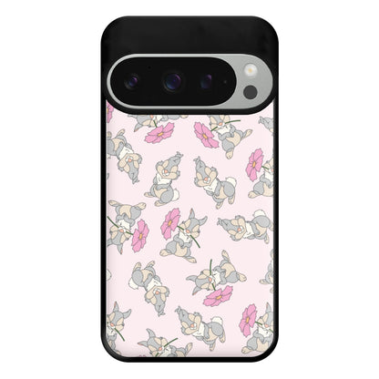 Cute bunny And Flowers Pattern Phone Case for Google Pixel 9 Pro XL
