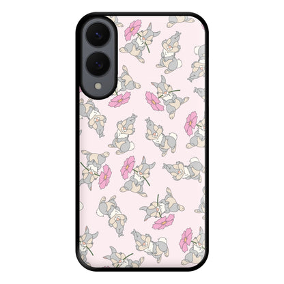 Cute bunny And Flowers Pattern Phone Case for Galaxy S25 Edge
