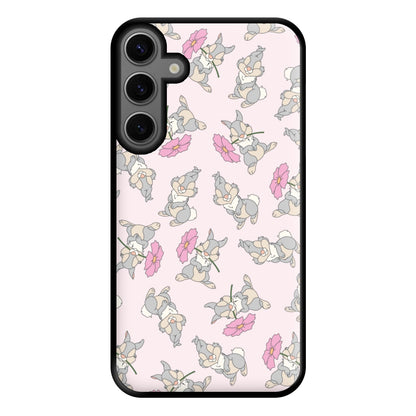 Cute bunny And Flowers Pattern Phone Case for Galaxy S23FE