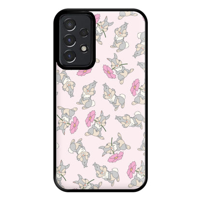 Cute bunny And Flowers Pattern Phone Case for Galaxy A52 / A52s
