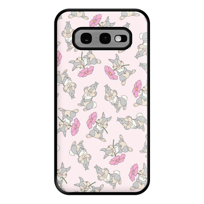 Cute bunny And Flowers Pattern Phone Case for Galaxy S10e