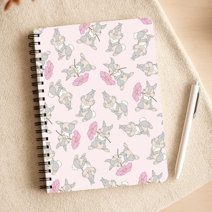 Cute bunny And Flowers Pattern Notepad