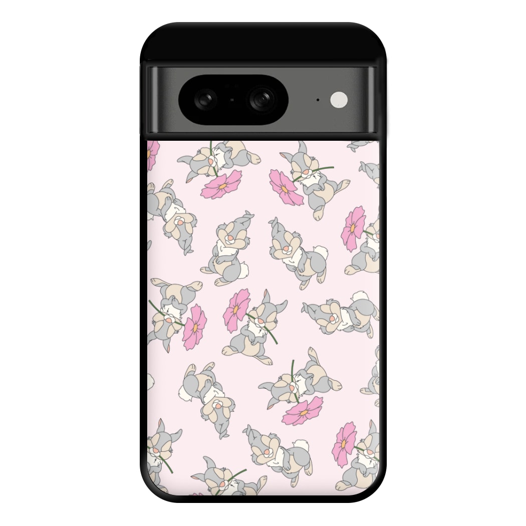 Cute bunny And Flowers Pattern Phone Case for Google Pixel 8