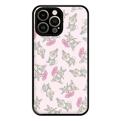 Cute bunny And Flowers Pattern Phone Case for iPhone 14 Pro Max