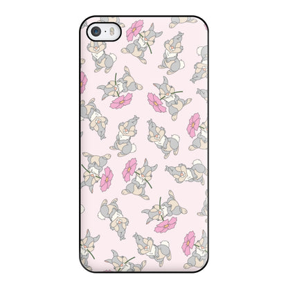 Cute bunny And Flowers Pattern Phone Case for iPhone 5 / 5s / SE 2016
