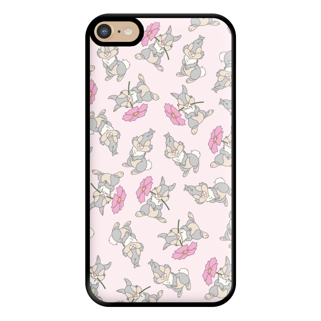 Cute bunny And Flowers Pattern Phone Case for iPhone 6 Plus / 7 Plus / 8 Plus