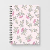 Cute bunny And Flowers Pattern Notebook