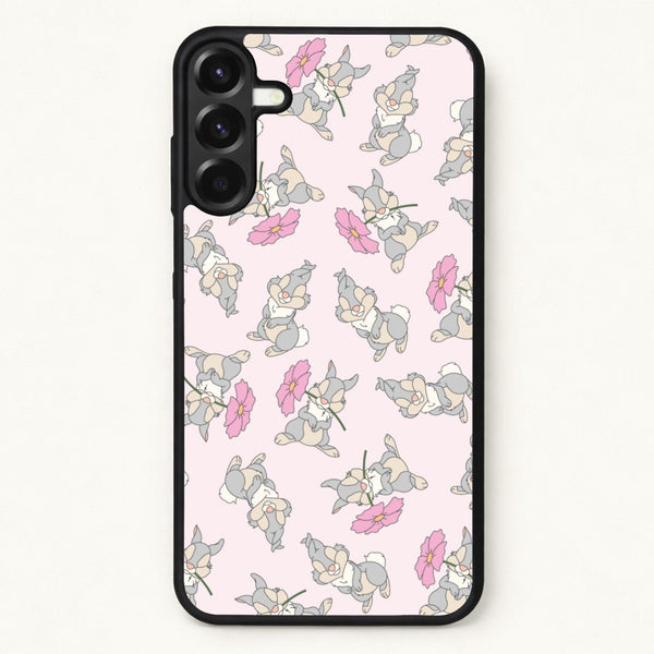 Cute bunny And Flowers Pattern Phone Case for Galaxy A57