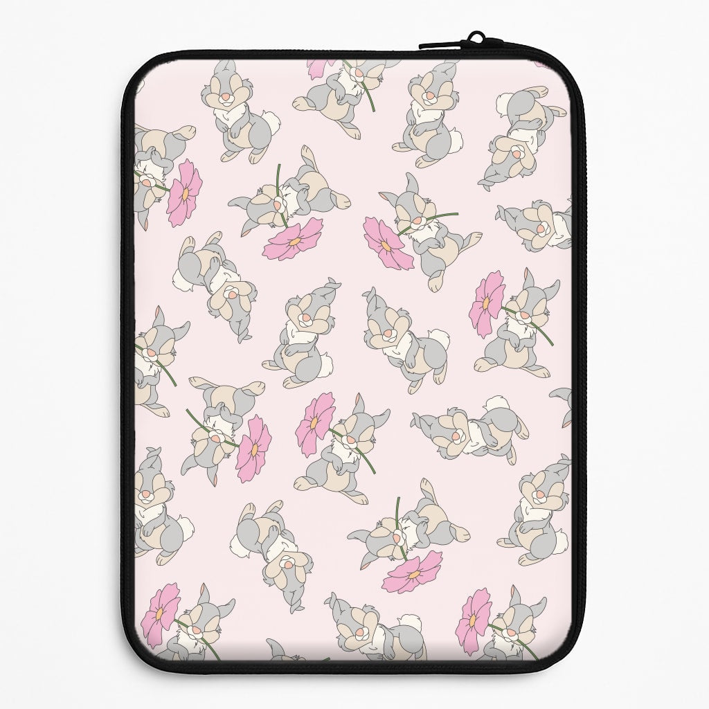 Cute bunny And Flowers Pattern Universal Laptop Sleeve