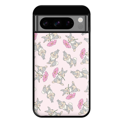 Cute bunny And Flowers Pattern Phone Case for Google Pixel 8 Pro
