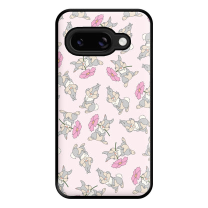 Cute bunny And Flowers Pattern Phone Case for Google Pixel 8a