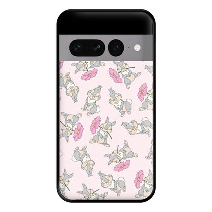 Cute bunny And Flowers Pattern Phone Case for Google Pixel 7 Pro