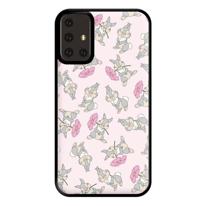 Cute bunny And Flowers Pattern Phone Case for Galaxy A71