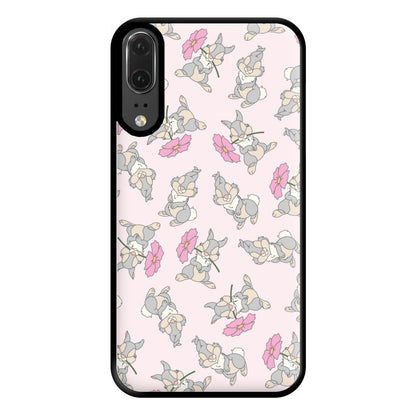 Cute bunny And Flowers Pattern Phone Case for Huawei P20