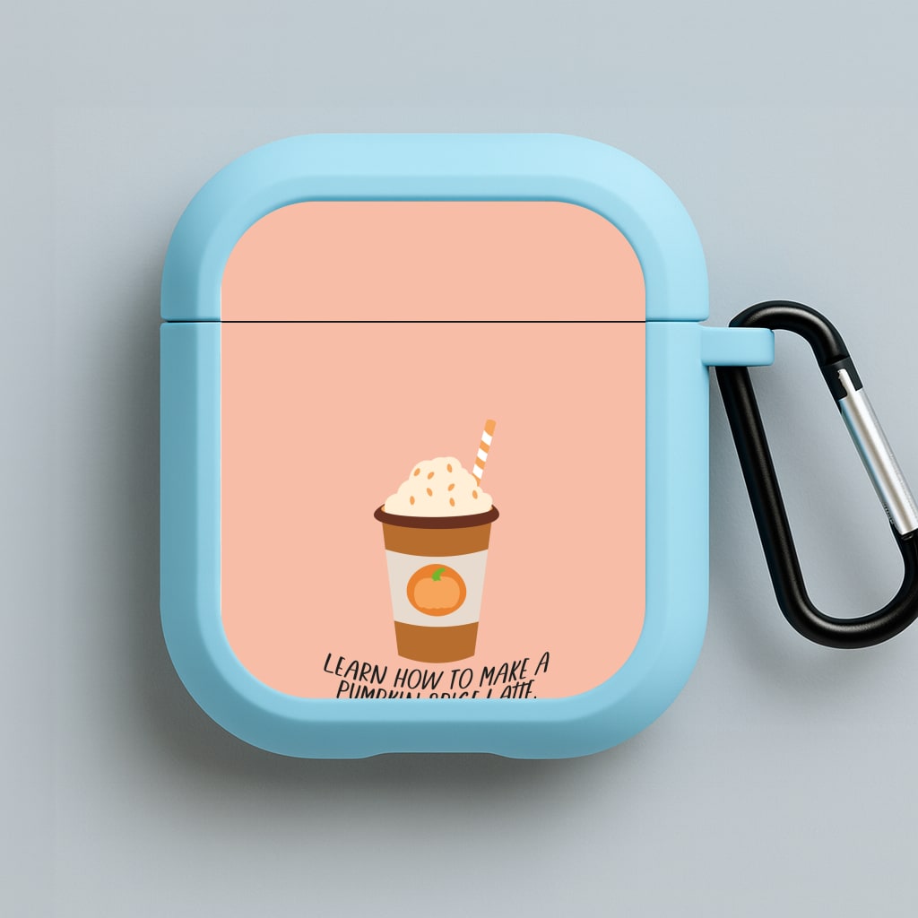 Learn How To Make A Pumpkin Spice Latte - Halloween Queens Blue AirPods Case