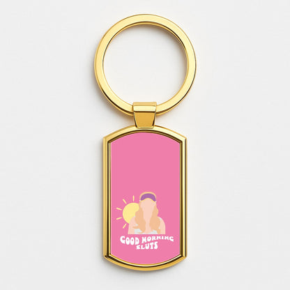 Good Morning - Halloween Queens Gold Keyring