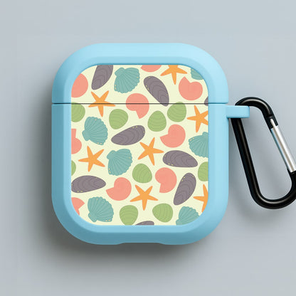Seashells Pattern 1  Blue AirPods Case