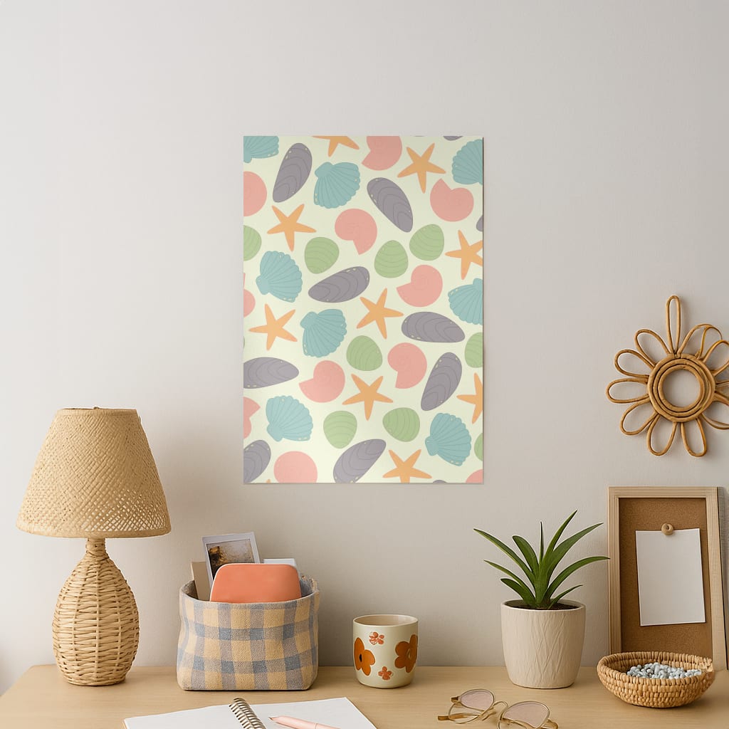 Seashells Pattern 1  Art Print