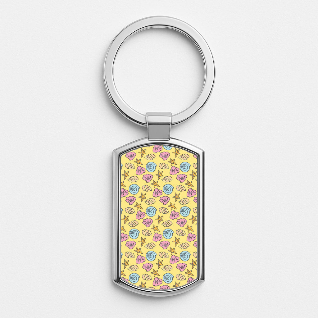 Seashells Pattern 2 Luxury Keyring