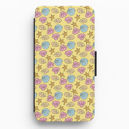 Seashells Pattern 2 Flip / Wallet Phone Case