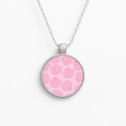 Seashells Pattern 3 Circle Necklace