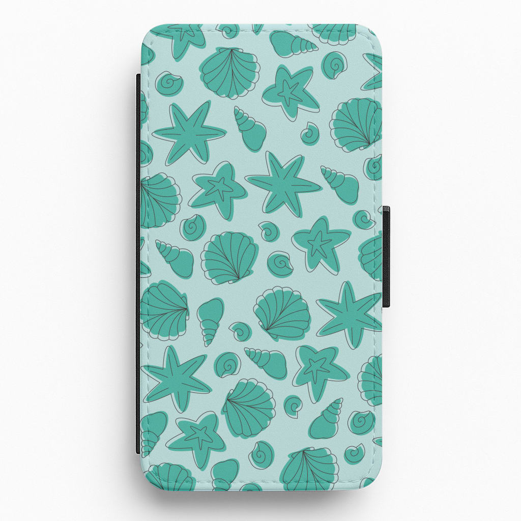Seashells Pattern 4 Flip / Wallet Phone Case
