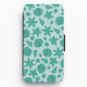 Seashells Pattern 4 Flip / Wallet Phone Case 1