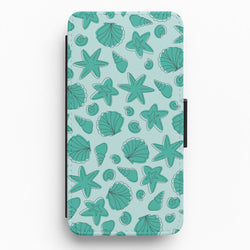 Seashells Pattern 4 Flip / Wallet Phone Case