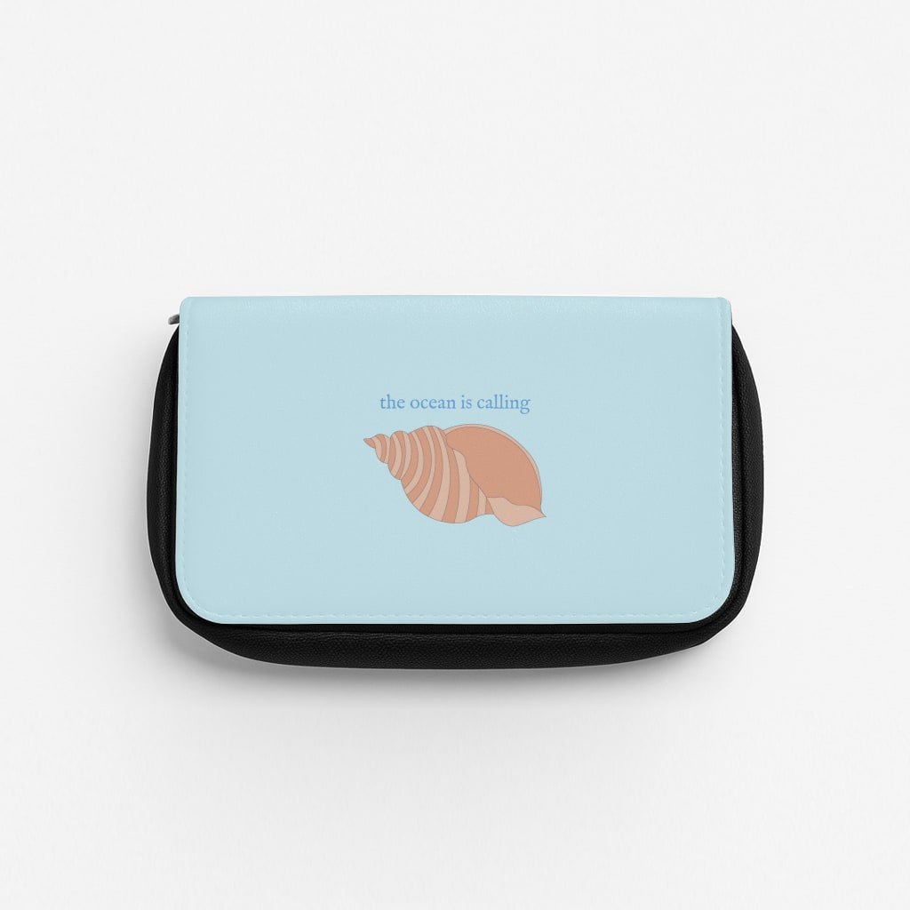 The Ocean Is Calling - Seashells Pencil Case