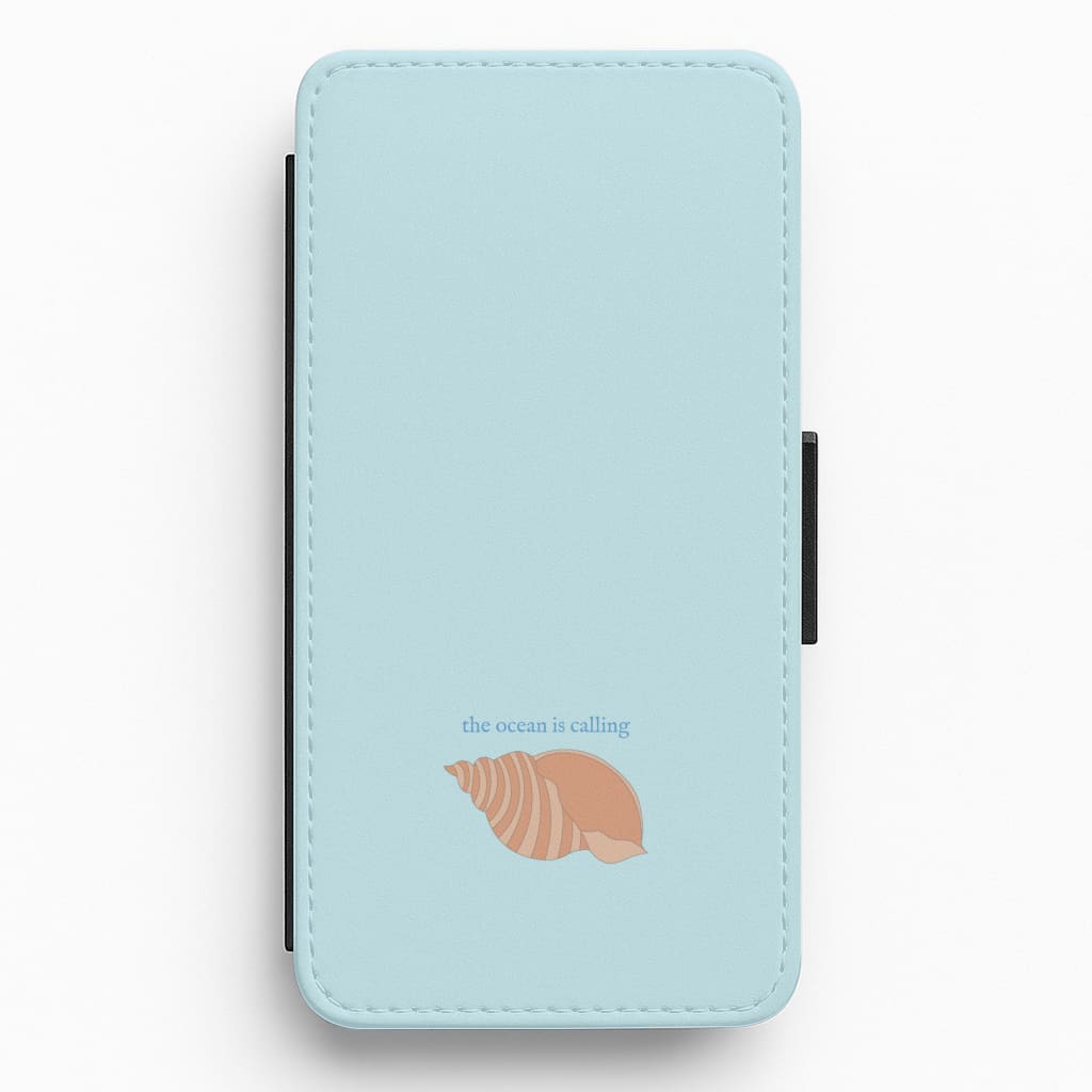 The Ocean Is Calling - Seashells Flip / Wallet Phone Case