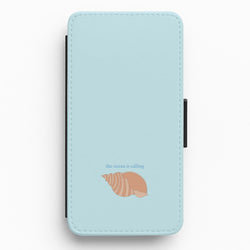 The Ocean Is Calling - Seashells Flip / Wallet Phone Case