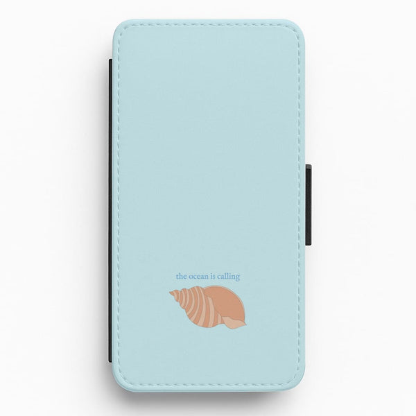 The Ocean Is Calling - Seashells Flip / Wallet Phone Case