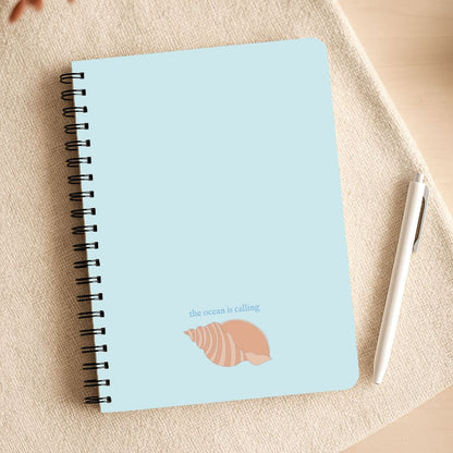 The Ocean Is Calling - Seashells Notepad