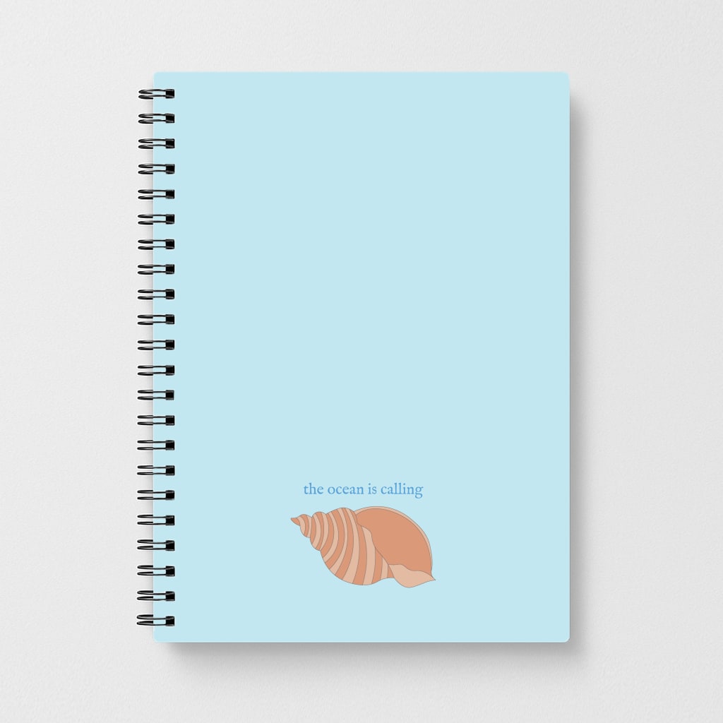 The Ocean Is Calling - Seashells Notebook