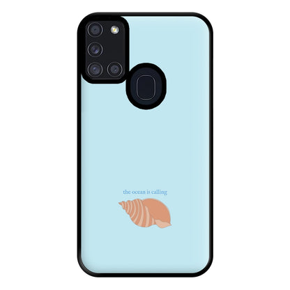 The Ocean Is Calling - Seashells Phone Case for Galaxy A21s