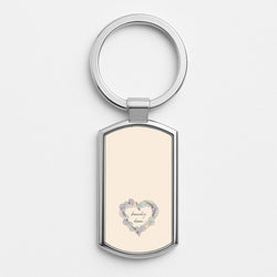 Beachy Keen - Seashells Silver Keyring