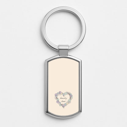 Beachy Keen - Seashells Silver Keyring
