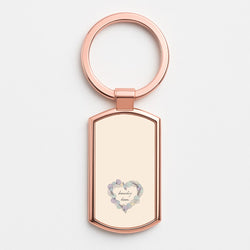 Beachy Keen - Seashells Rose Gold Keyring
