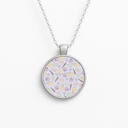 Seashells Pattern 7 Circle Necklace