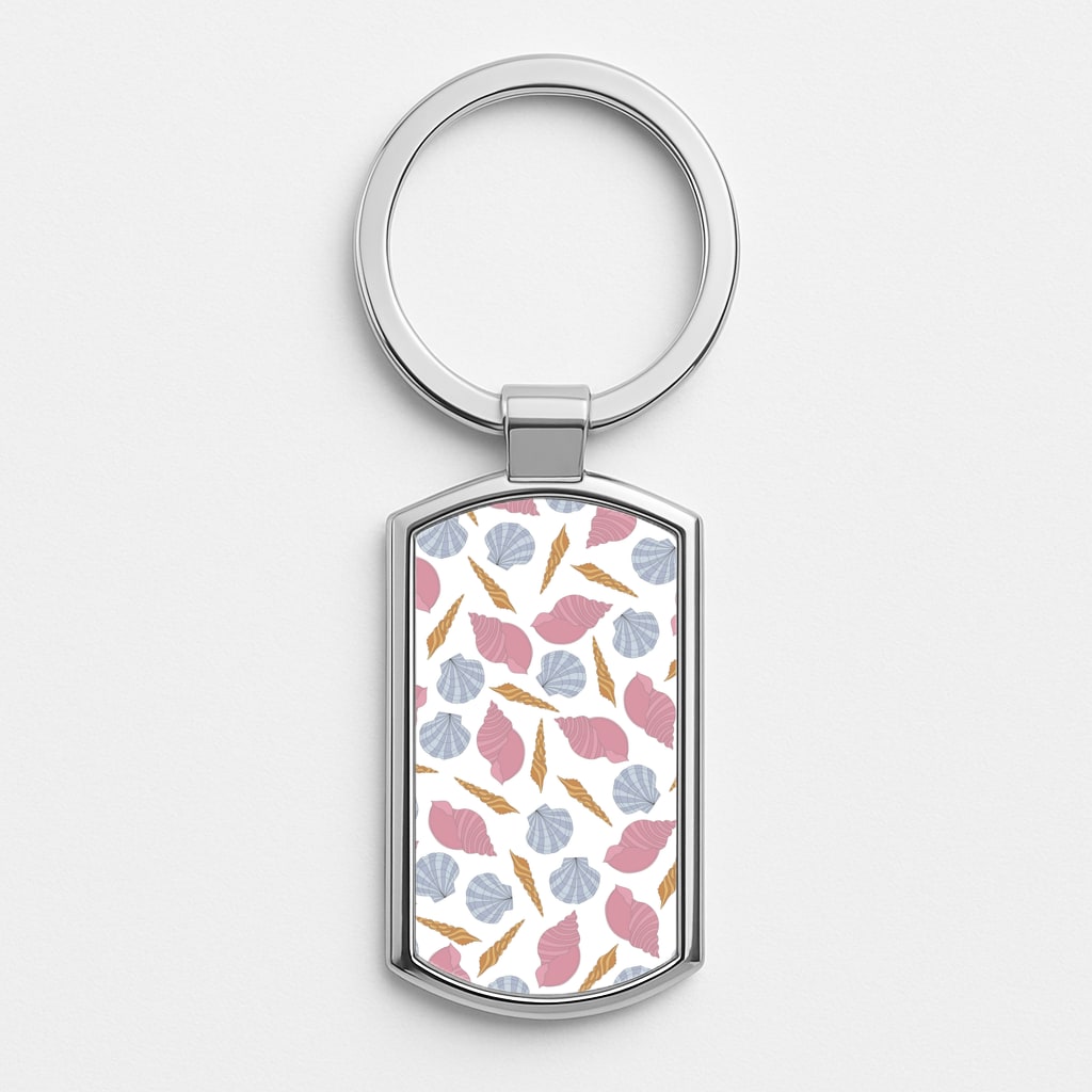 Seashells Pattern 10 Luxury Keyring