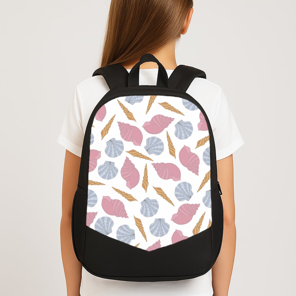 Seashells Pattern 10 Large School Bag