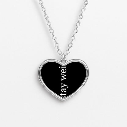 Stay Weird Heart Necklace
