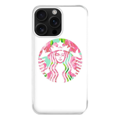 Pink Coffee Logo Phone Case for iPhone 16 Pro Max