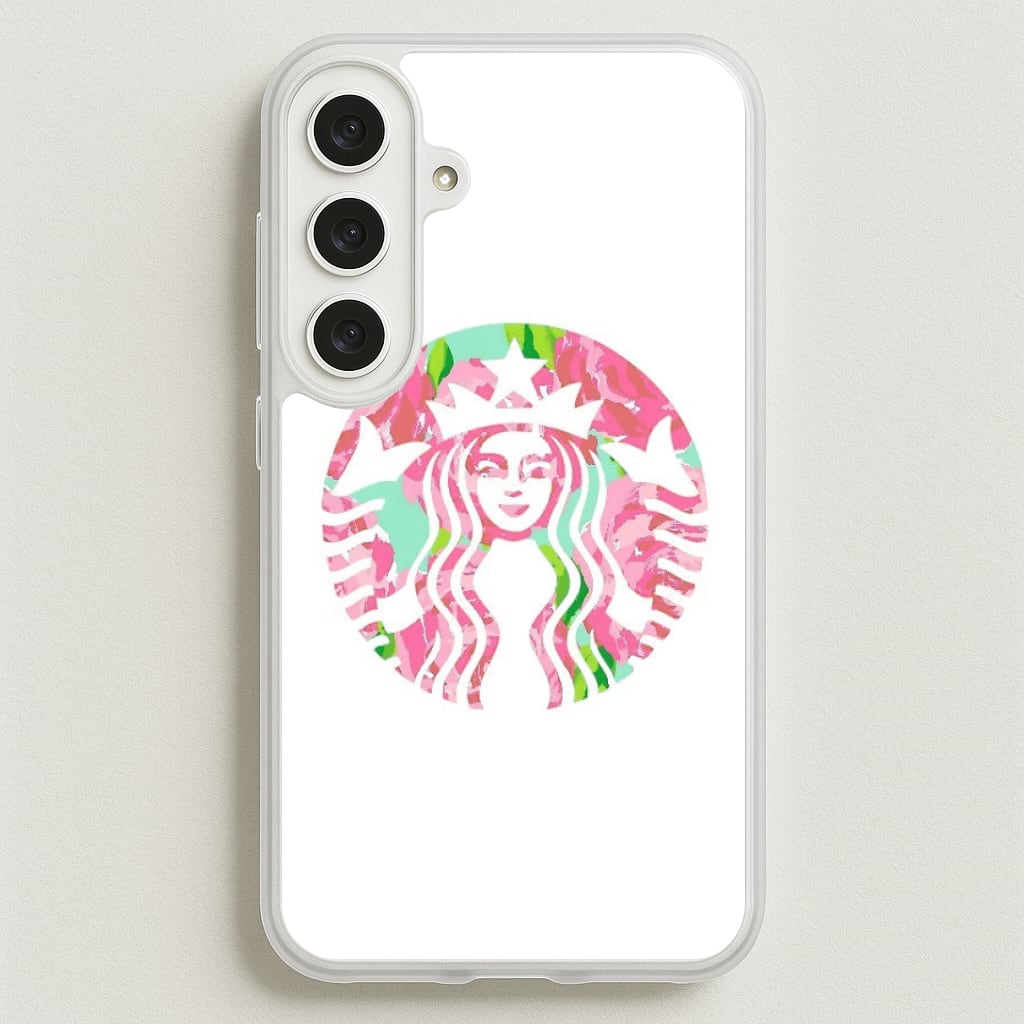 Pink Coffee Logo Phone Case for Galaxy S25FE