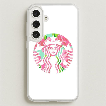 Pink Coffee Logo Phone Case for Galaxy S25FE
