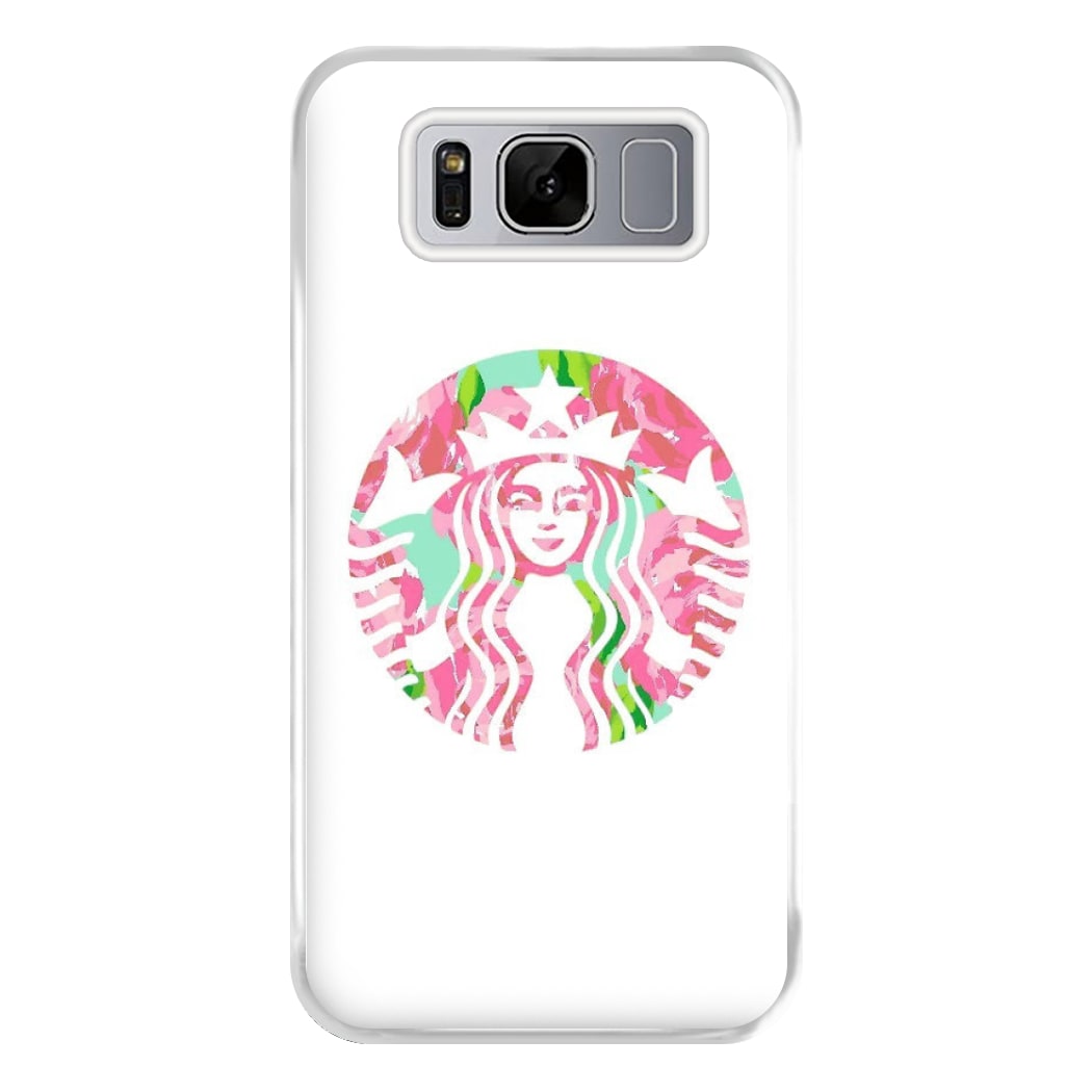 Pink Coffee Logo Phone Case for Galaxy S8 Plus